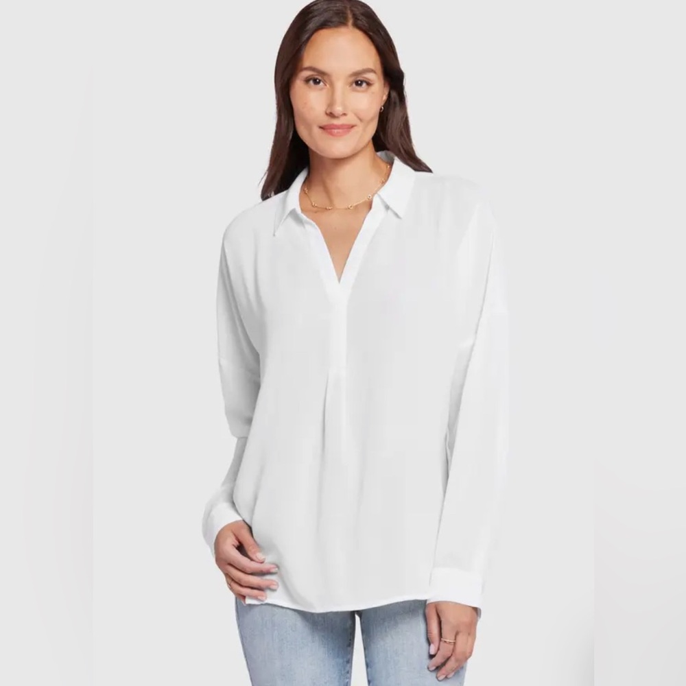 Vine Tree White Women's Blouse Shirt Sz L